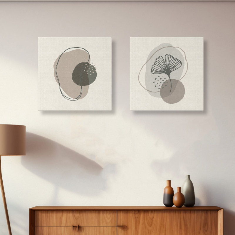 Elegant Decorative Canvas Paintings (2 Pieces), 15.8 x 15.8 Inches Each | 100% Canvas with 100% Wooden Frame | Perfect for Living Room or Bedroom Decor, Eye-Catching Art for Modern Spaces