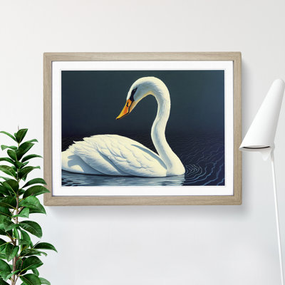 Dazzling Swan - Framed Print