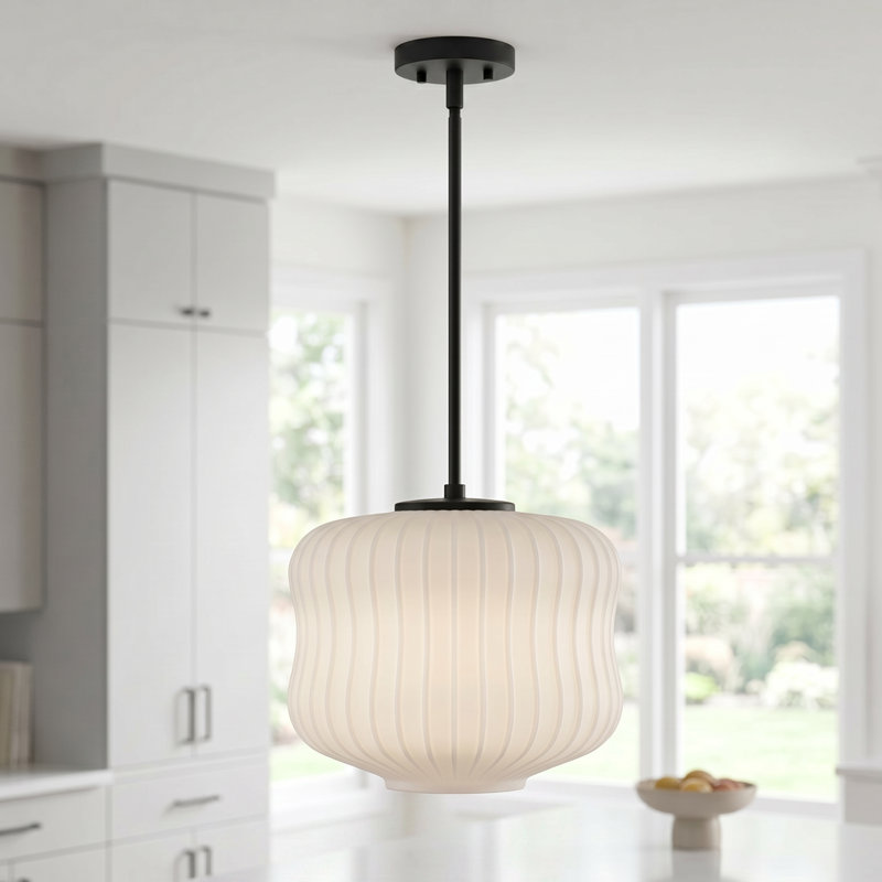 Cara 1-Light Matte Black Pendant Light, Matte Black