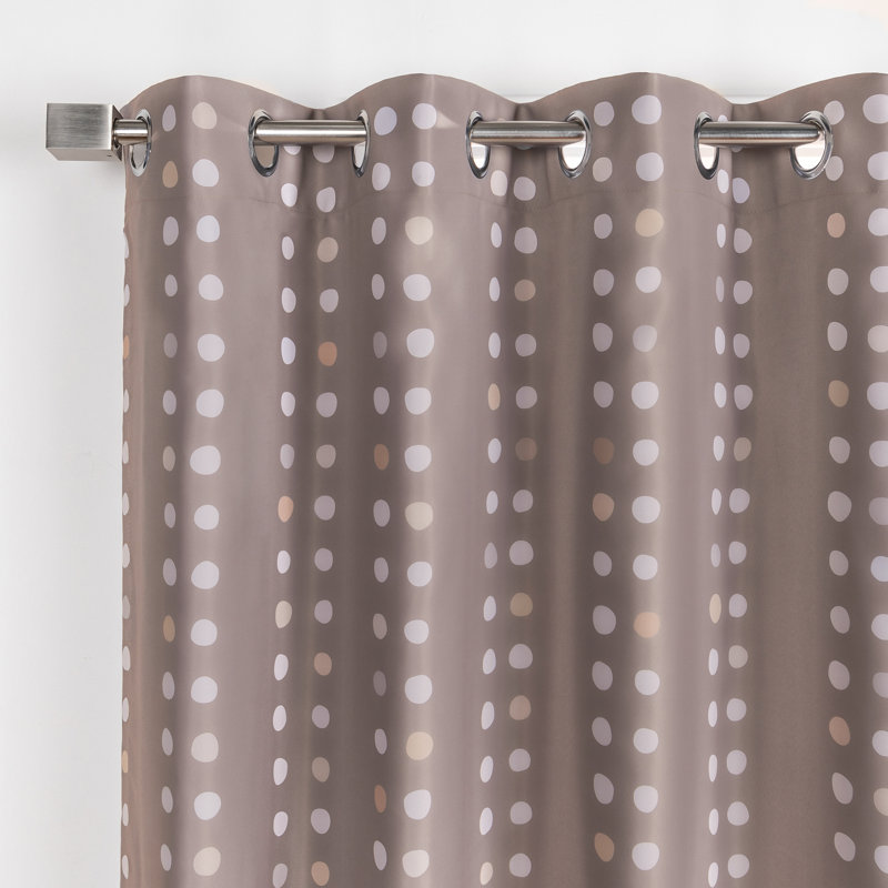 Brayshaun Room Darkening Curtain Panel Pair, Brown