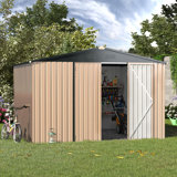7 ft. W X 7 ft. D Galvanized Steel Storage Shed