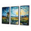 Blue Calm Windmill Meadows - Wind Turbines, art mural-1136199663-1136199648