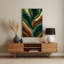 Art mural abstrait en métal vert 62-1326703247