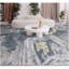 Tapis bleu / gris de haute qualité noué à la main-69961584