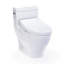 TOTO® WASHLET+® Aimes One-Piece Elongated 1.28 GPF Toilet and WASHLET S5 Bidet Seat, Cotton White - MW6263446CEFG#01