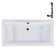72'' x 36'' Acrylic Soaking Drop-In Bathtub, Drain Included