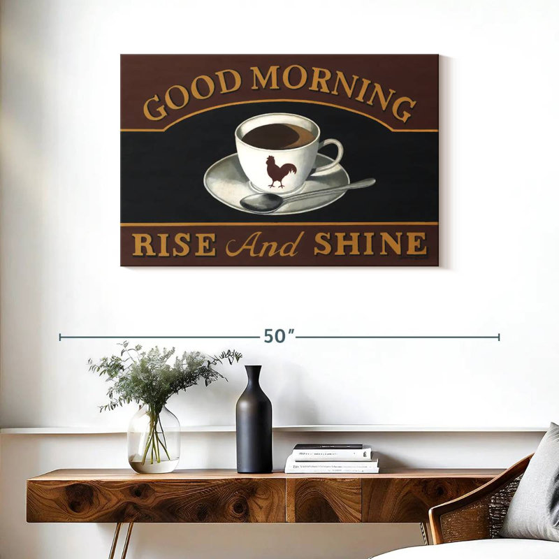Plaque murale «Good Morning Coffee», H 24 po x l 36 po