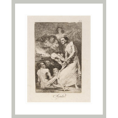 Sopla. (Blow.) by Francisco de Goya -Framed Giclee Print