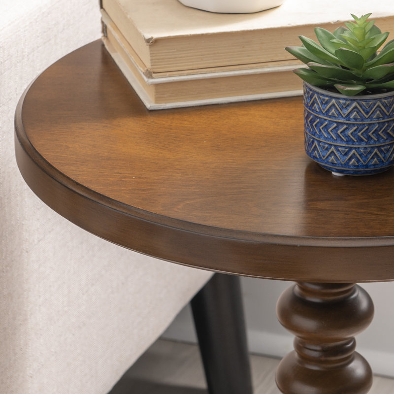 Fiama End Table, Hazelnut, 22.25" H x 17" D