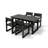 7-Piece HDPE Outdoor Dining Set for  Weather-Resistant Patio Table with Umbrella Hole and Armrest   Chairs-1613778953-1613778930