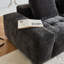  Canapé en chenille de 122,05 po à 3 places avec structure en bois massif, coussins en duvet amovibles et pieds sans égratignures, capacité de 600 lb pour le salon-726937398