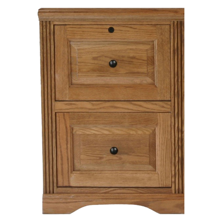 2 - Drawer Solid Wood File Cabinet