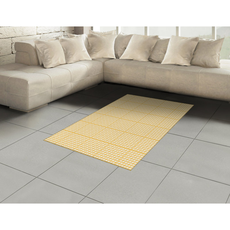 Tapis décoratif rétro en fibres à haute densité, Rectangle— 4 pi x 5 pi 8 po
