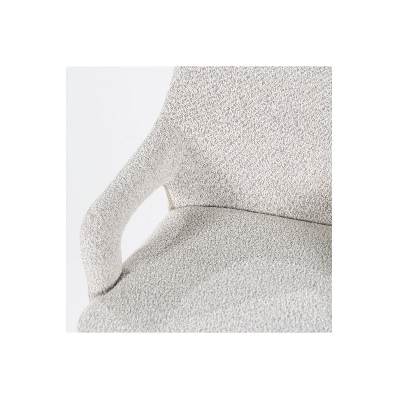 Dining Chair Upholstered Arm Chair, Beige