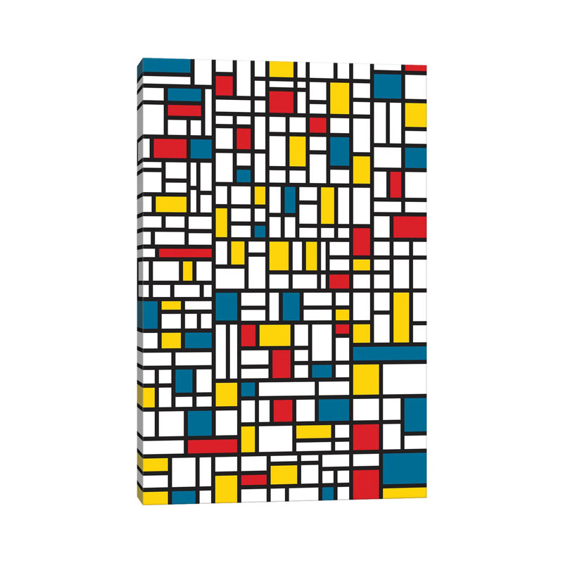 Mondrian Extreme - Wrapped Canvas Print, 152.5 cm H x 101.5 cm W