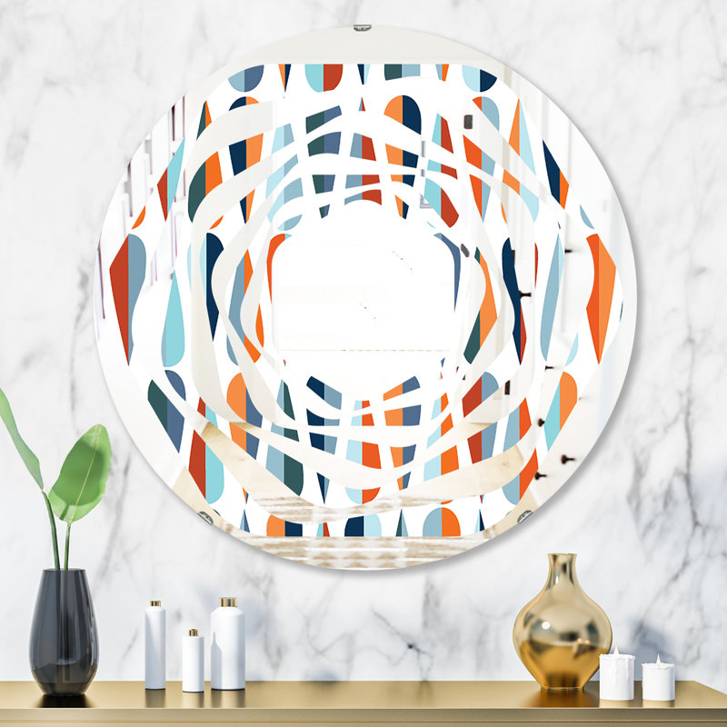 Miroir mural moderne Whirl, 31,5 po x 31,5 po