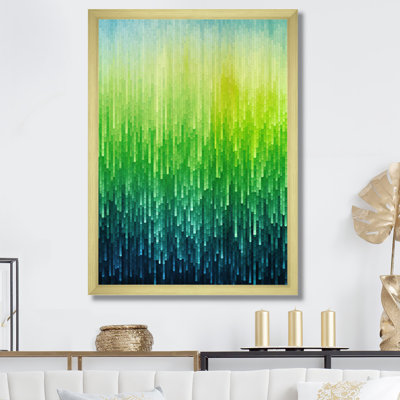 «Green Color Code» - art mural toile arc-en-ciel