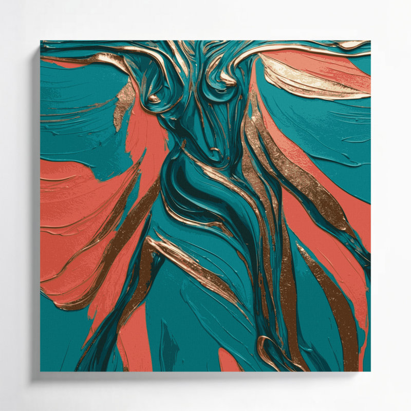 Art abstrait sur toile 23 Figurative abstraite, H 32 po x l 32 po