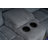 Dark Grey Corduroy Recliner Motion Loveseat With Remote - Controlled Speakers & LED Lights. This Modern Loveseat Featuring 2 Seats, With Storage Console/Cup Holder Living Room/RV/Apartment