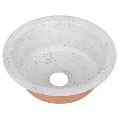 12" Round Hammered Bar Sink w/ 2" Drain Opening