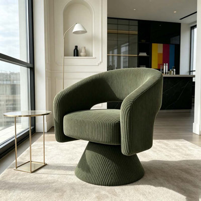 Fauteuil demi-tonneau, fauteuil d'appoint pivotant