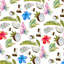 Motif tropical, toile botanique à motif floral vert | Décoration intérieure