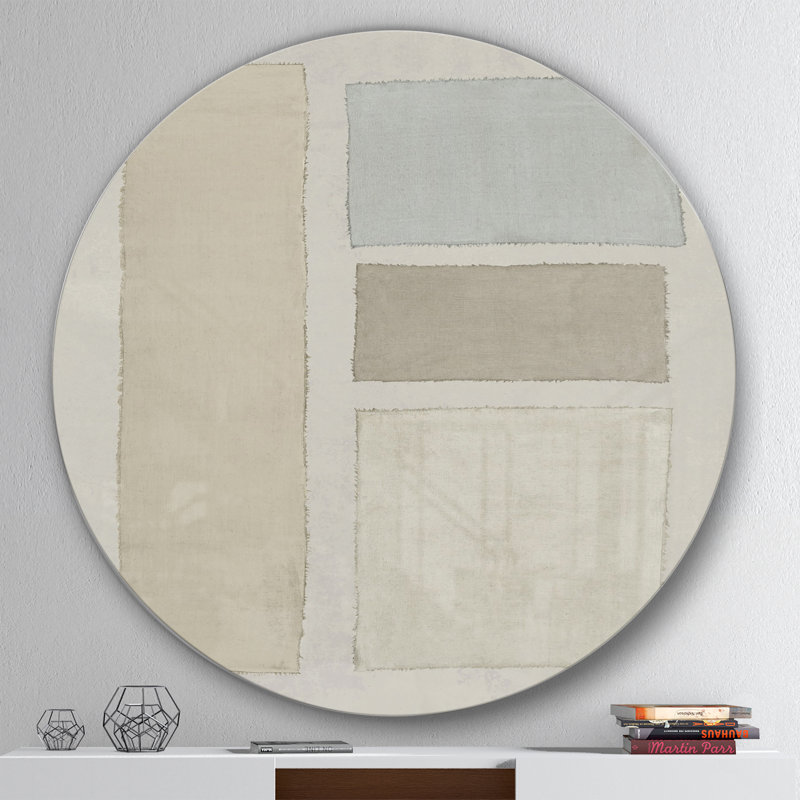 « painted tressage iii fb », peinture sur cercle métallique, H 36 po x l 36 po