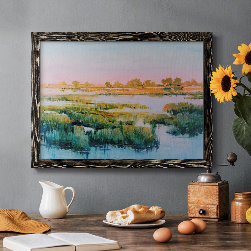 Marshland View I, reproduction d'art sur toile, Noir, H 28 po x l 42 po