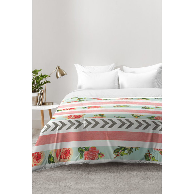 Ensemble d'édredon Allyson Johnson, Édredon pour lit simple TG + 1 taie décorative