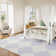 Simple Fresh Square Pattern Non-Slip Bottom Cotton Fabric Soft Lavender Purple Carpet Fringed Area Rug