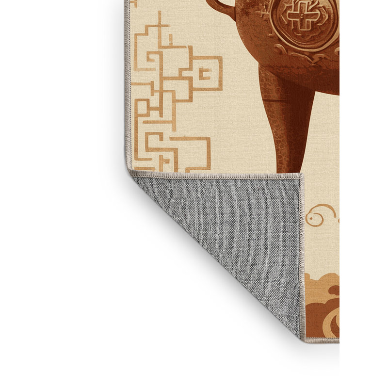 Tapis oriental beige lavable à la machine Darwin, 3 x 5