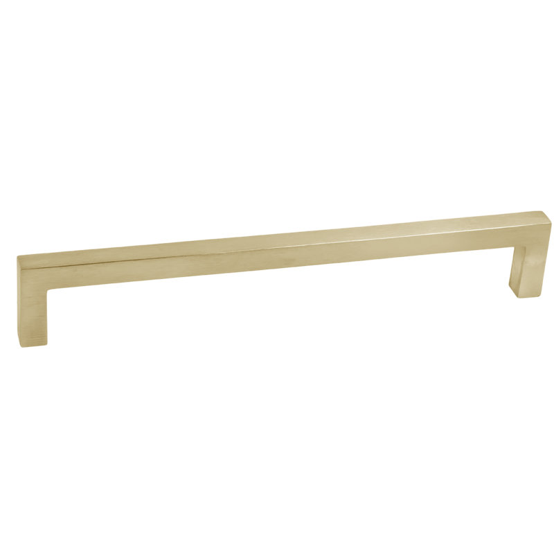 Rectangular Cabinet Pull, Satin Brass, 7 7/8"