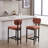 26" Modern Upholstered Counter Height Bar Stools(Set Of 2)-534181951