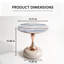 Table d'appoint ronde moderne 17,71 po avec piédestal sculptural