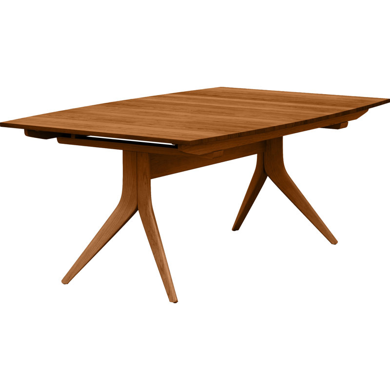 Table à rallonge à tréteaux Catalina, Cerisier d'automne, H 30 po x l 46 po x L 66 po