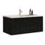 Meuble-lavabo flottant 36 po - chêne noir brossé rayé, lavabo en céramique, ajout fonctionnel moderne pré-assemblé-958543478-958543479
