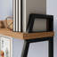 Bureau avec rehausse, finition brune