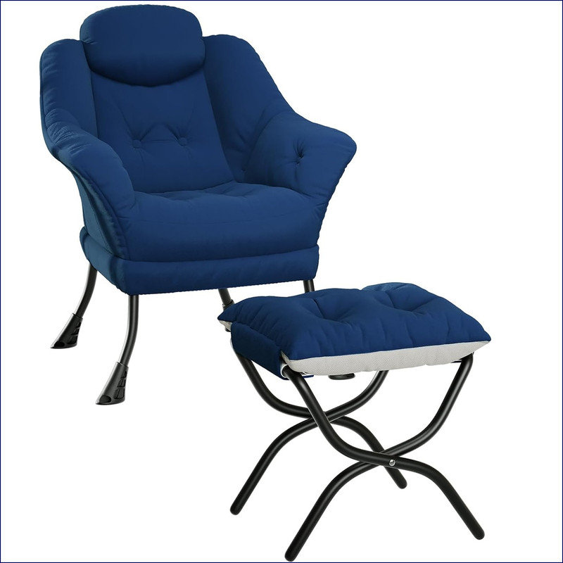 Upholstered Armchair, Blue