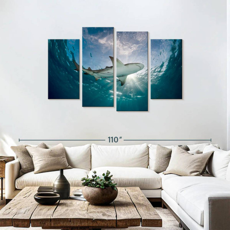 Brampt Lemon Shark In The Water, 48" H x 75" W