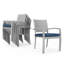 Ensemble repas pour patio en osier 8 personnes avec coussins Sunbrella Ehrenfried-82962433