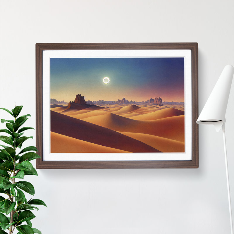 Desert View Vol.4 - Framed Print, 34cm H x 46cm W, Walnut