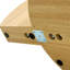 Table basse moderne à double couche grain moderne - Design polyvalent, plusieurs couleurs disponibles. Autocollant de panneau de densité, verre renforcé, comptoir ovale.