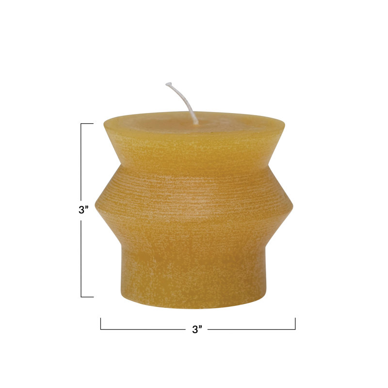 Bougie cylindrique sans parfum, Miel
