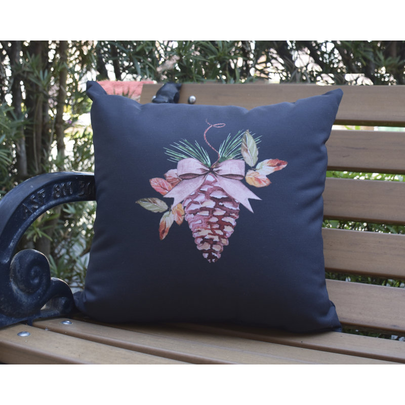 Housse et insert de coussin décoratif Winter, Noir, 16 po x 16 po
