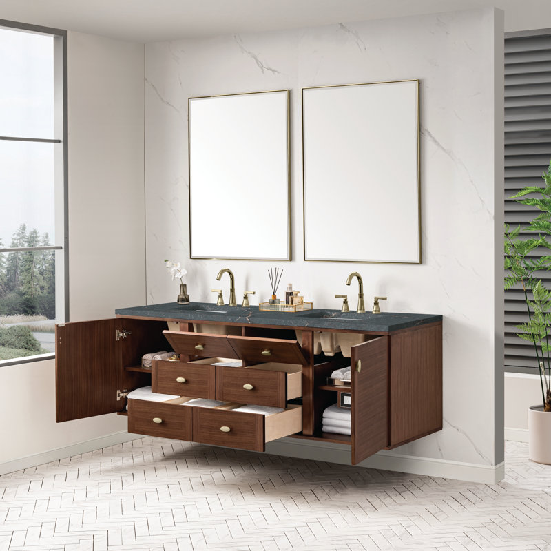 Amberly 72'' W Double Vanity, Parisien Bleu