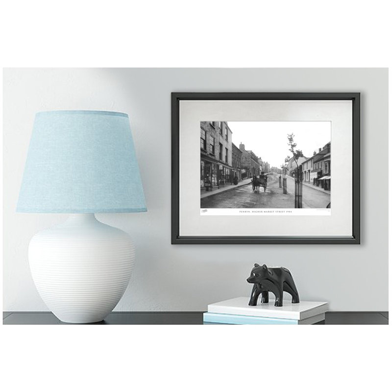 Penryn, Higher Market Street 1904 - Single Picture Frame Print, 40cm H x 50cm W x 2.3cm D