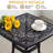 21.25" Cast Aluminum Patio Side Table, Outdoor Square Bistro Table With Umbrella Hole, Rustproof Garden Coffee Table For Balcony, Backyard, Poolside