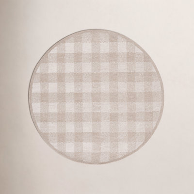 Hand-Tufted Wool Checkered Rug