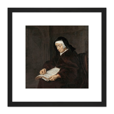 Old Woman Meditating by Gabriël Metsu - Single Picture Frame Painting