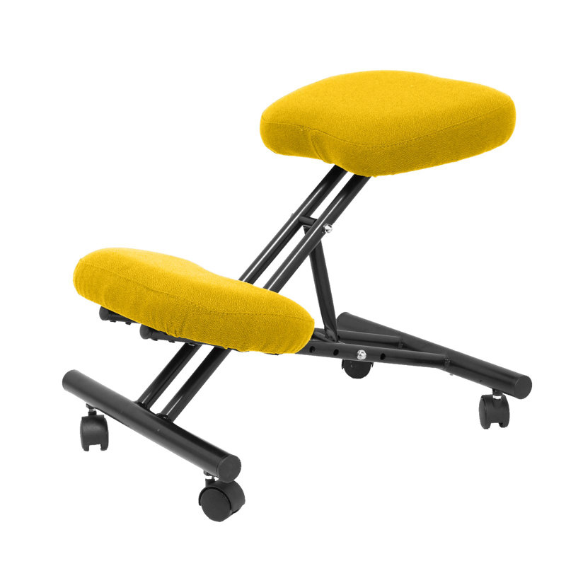 Ergonomic Kneeling Chair Wheels, Yellow